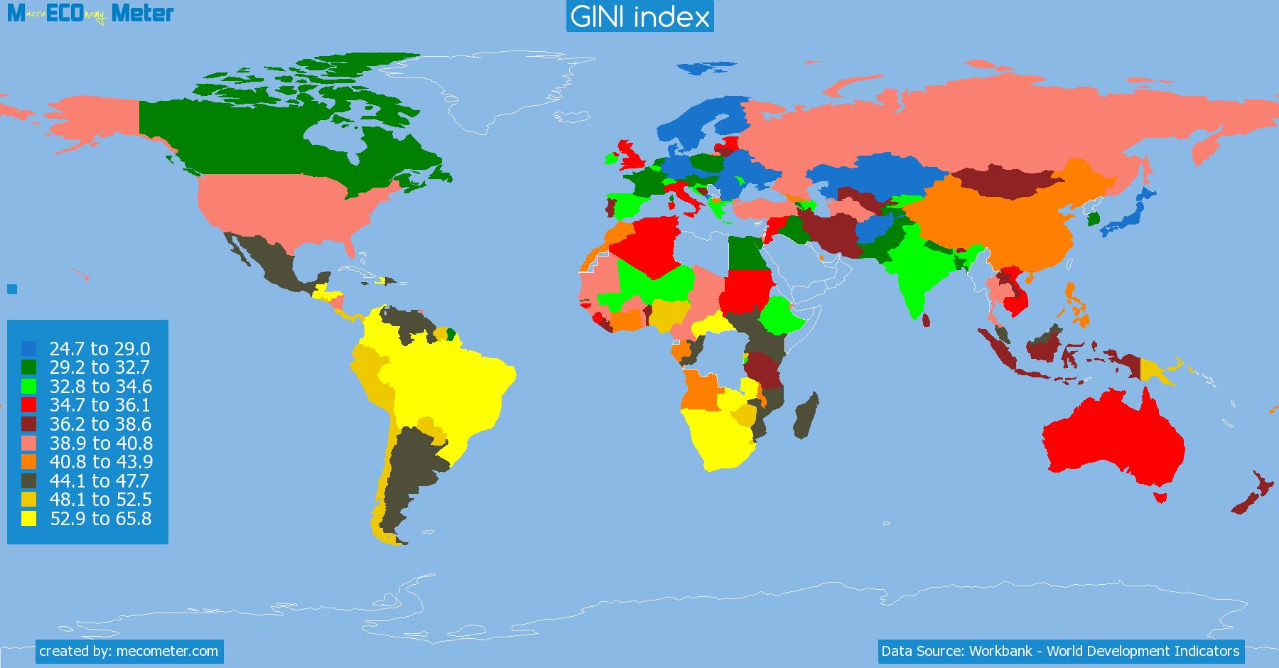 list of countries by GINI index
