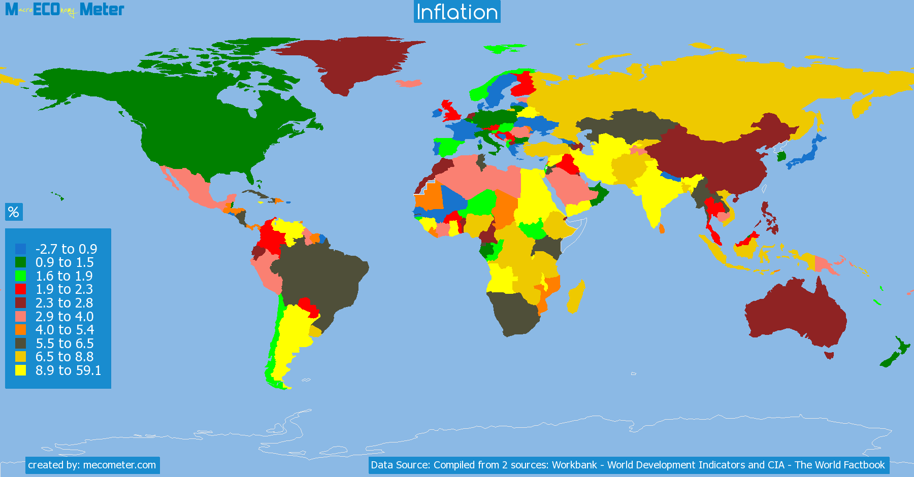 list of countries by Inflation